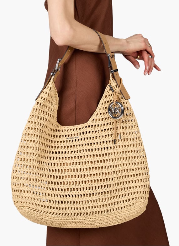 Grand sac porté épaule Nolita en crochet | Marron MICHAEL KORS Femme
